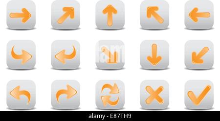 Vector illustration of different arrow icons. You can use it for your website, application, or presentation Stock Vector