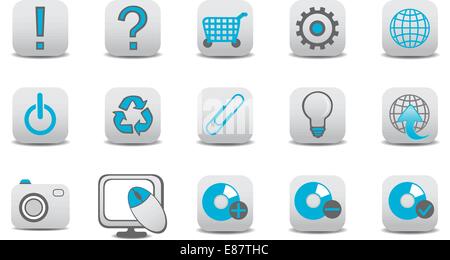 Vector illustration of different  Website and Internet icons Stock Vector