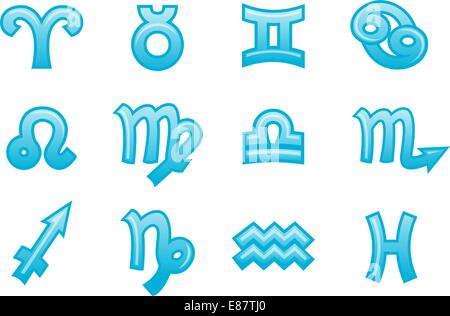 Vector illustration of zodiac signs .You can use it for your website, application or presentation Stock Vector
