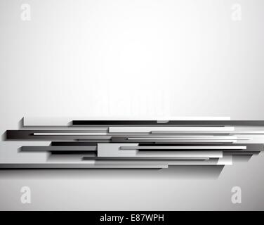 Vector straight lines design : overlapping stripes Stock Vector