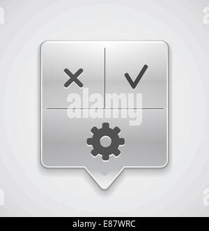 Settings pointer button Stock Vector