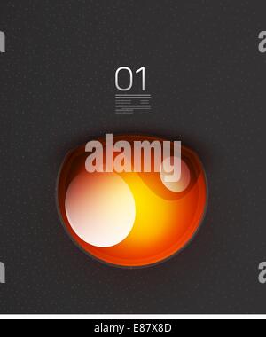 Orange stylized light bulb design template Stock Vector