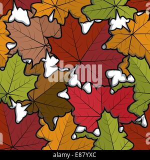 Seamless pattern from  maple leaves Stock Vector