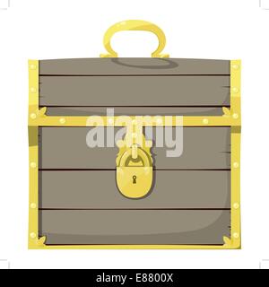 Closed pirate chest Stock Vector