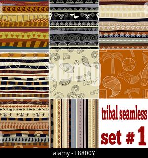 Set of seamless patterns Stock Vector