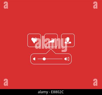 Volume progress bar concept made of lines Stock Vector
