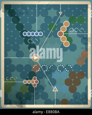 Retro vintage abstract background with infographics Stock Vector