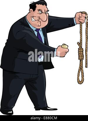 Man with soap and noose vector illustration Stock Vector