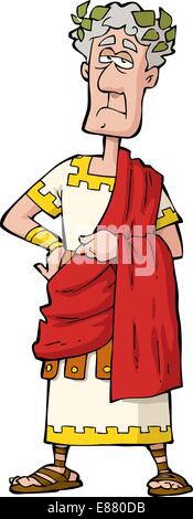 The Roman emperor on a white background vector illustration Stock Vector