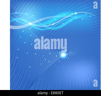 Abstract blue background with waves Stock Vector