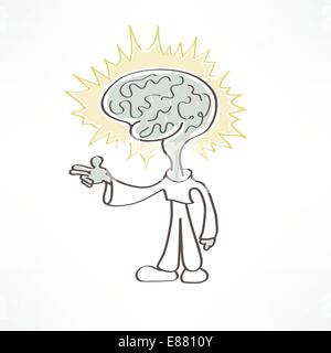 man brain icon Stock Vector