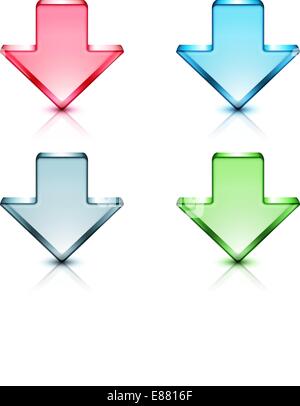 Vector illustration of download concept icons Stock Vector