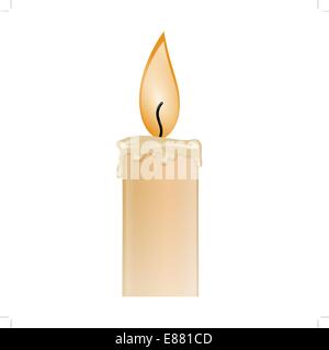 Illustration of a burning candle wax Stock Vector