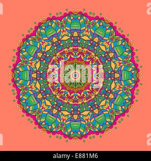 Oriental mandala motif Stock Vector