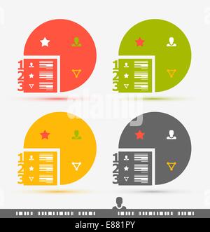 Paper Numbered Banner Template, Vector Illustration Stock Vector Image ...