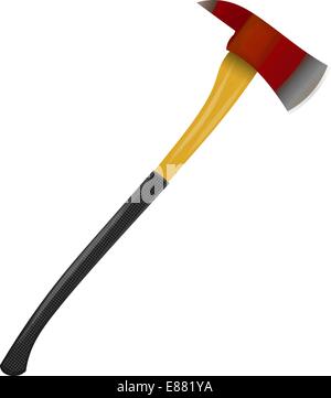 Fire ax on a white background Stock Vector
