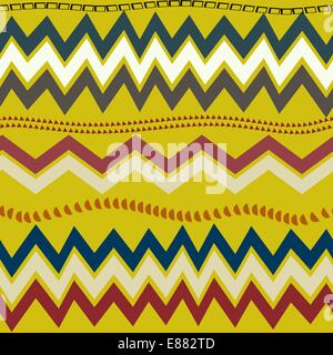 Full color seamless pattern with geometric pattern. Tribal style Stock Vector