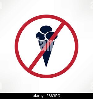 No ice cream symbol Stock Vector