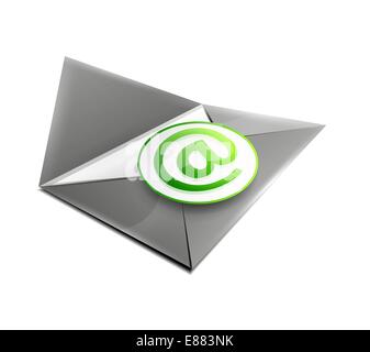 illustration of email 3d green design icon Stock Vector Image & Art - Alamy