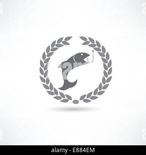 fish icon Stock Vector