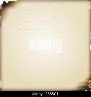 Sheet of the old burnt cardboard Stock Vector