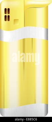 Picture gold lighter Stock Vector