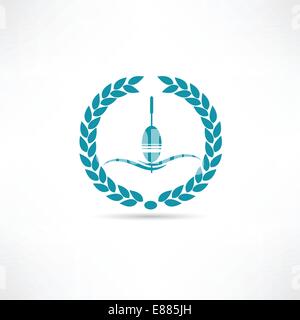 float fishing icon Stock Vector