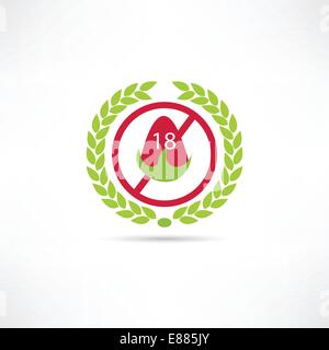 18+ icon Stock Vector