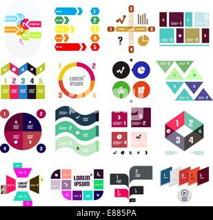 Set of geometrical infographic Stock Vector