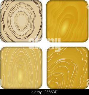 Abstract wooden buttons Stock Vector