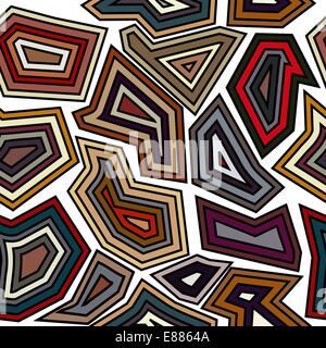 Seamless pattern with full-color elements Stock Vector