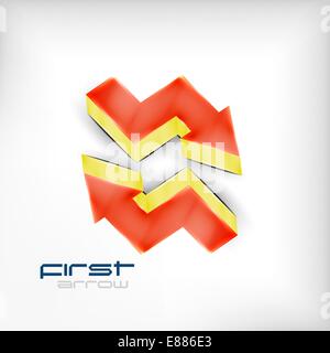 Vector 3d arrow background Stock Vector