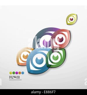 Vector colorful abstract 3d paper background Stock Vector