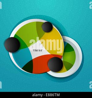 Colorful circles abstract vector design template Stock Vector