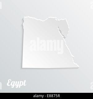 Abstract icon map of  Egypt on a gray background Stock Vector