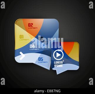 Speech bubbles infographics modern template Stock Vector