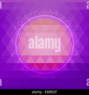 Round design element on a triangular background Stock Vector