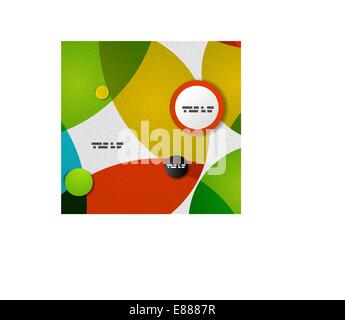 Colorful circles abstract vector design template Stock Vector