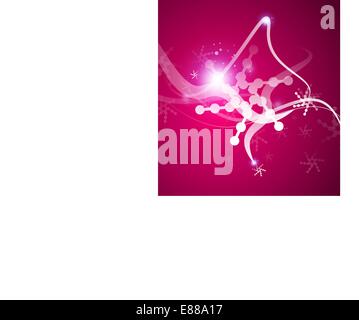 Christmas lightning abstraction - snowflakes and wave lines Stock Vector