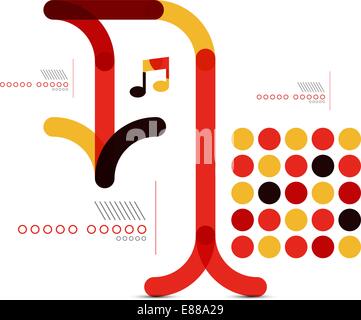 Minimal geometric arrow abstract design Stock Vector