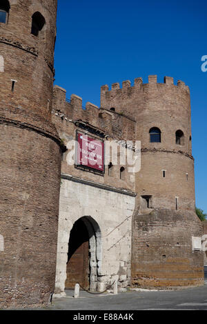 Porta San Paolo Museo della via Ostiense Rome Italy Stock Photo