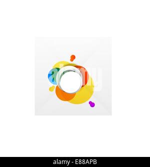 Modern colorful geometrical circles design Stock Vector