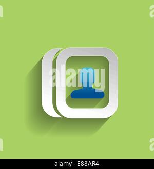Vector contacts modern flat icon Stock Vector