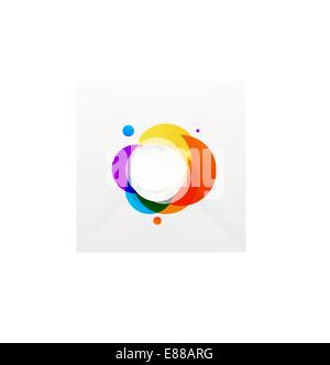 Modern colorful geometrical circles design Stock Vector