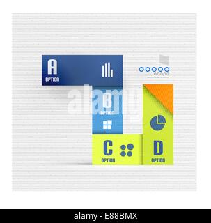 Stripes option select infographic design template for business, technology, presentation, layout template stripes, ribbons, lines. For banners, business backgrounds, presentations Stock Vector
