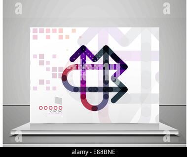 Arrow background abstract geometric design template Stock Vector