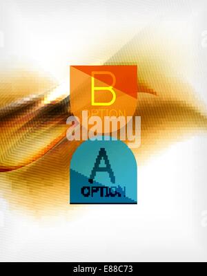 Wave designed business poster in orange color. Textured abstraction Stock Vector