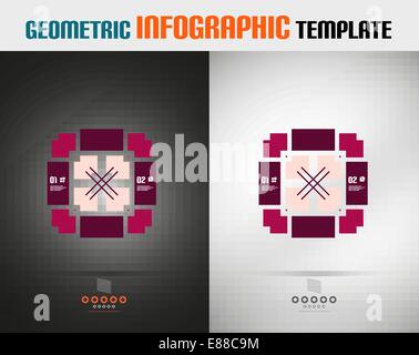 Modern Geometric Design template for infographics | business background | numbered banners | business lines | graphic website layout vector Stock Vector