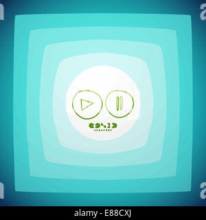 Creative play button Stock Vector
