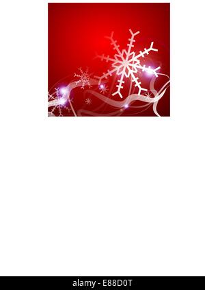Christmas lightning abstraction - snowflakes and wave lines Stock Vector